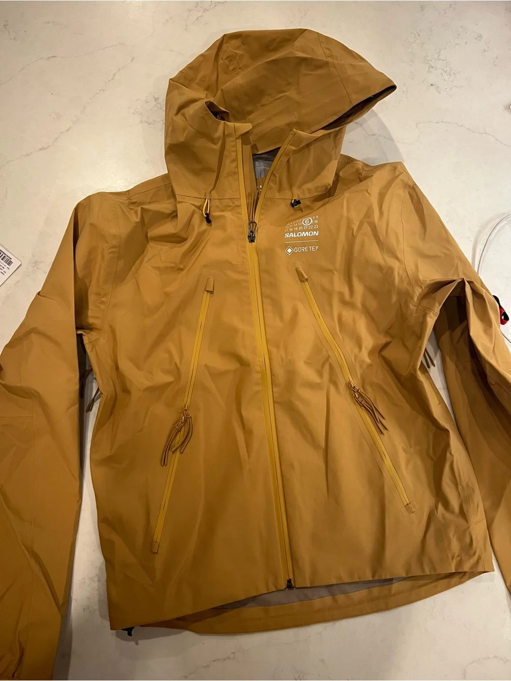 MM6 x Salomon GORE-TEX Hooded Windbreaker Color: Iced Coffee